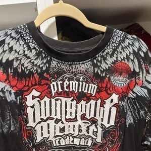 Southpole, large, black, red, and white